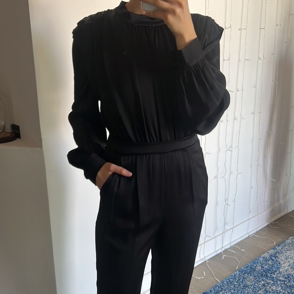 Veronica Beard Kavia Jumpsuit in Black 4 - Picture 9 of 11